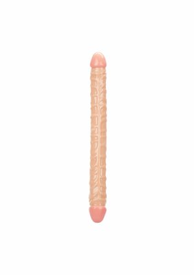 Size Queen Double Dong 17 Inch - Light skin tone