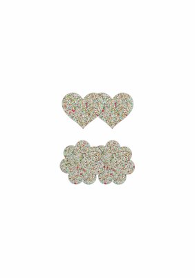 Pasties Heart & Flower 2 Pair - Multicolor