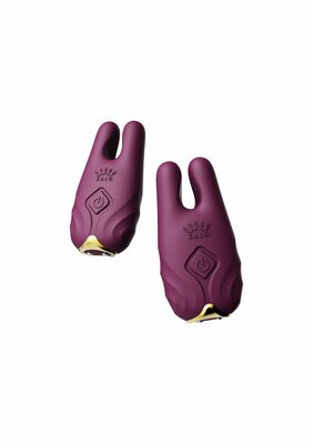 Nave Vibrating Nipple Clamps - Purple