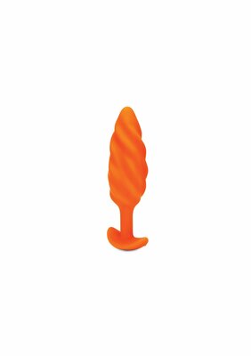 B-Vibe Swirl Texture Plug - Orange