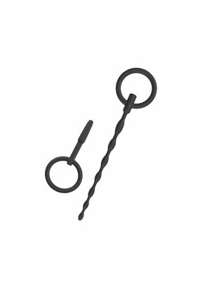 Penis Plug Set Small 2 pcs - Black