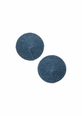Ride Em Denim Round Pasties - Blue