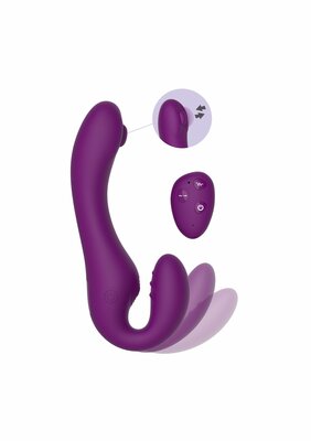 Strapless Strap-On Pulse Vibe - Purple