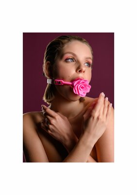 Rose Ball Gag - Pink