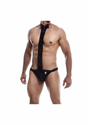 MOB Tuxedo Lace Thong - Black - S/M