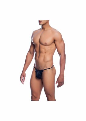 MOB Microfiber V-String - Black - L/XL