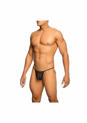 MOB Sheer T-Back Thong - Black - L/XL