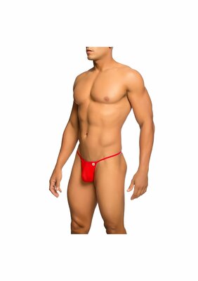 MOB Sheer T-Back Thong - Red - L/XL