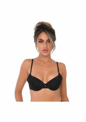 Push Up bra with racerback - Black - 75B