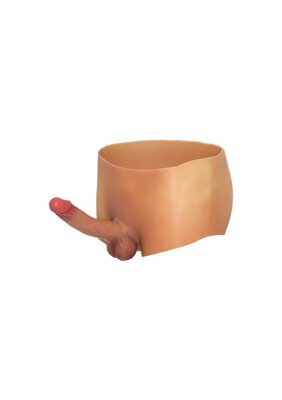 Penis Boxershort 18cm Dildo - Light skin tone - S/M
