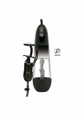 Magnifying Sleeve Penis Pump - Black