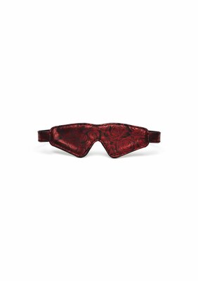 Reverse PU Leather Blindfold - Red