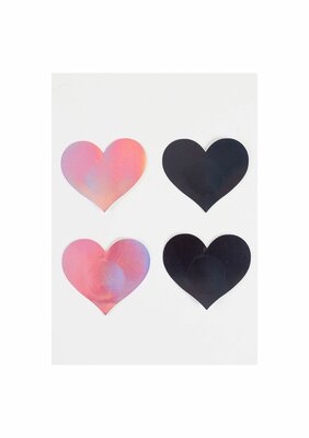 Heart Nipple Pasties 2 Pair - Multicolor