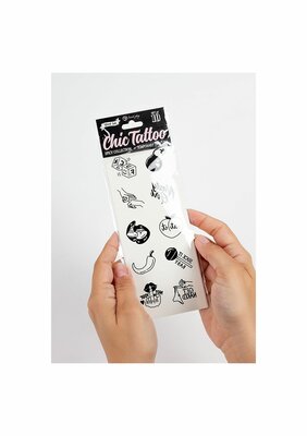 Spicy Chic Temporary Tattoo - Black