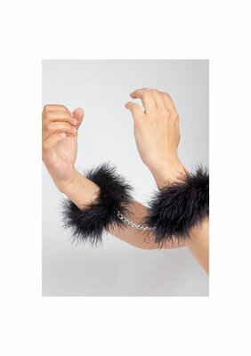 Marabou Handcuffs - Black