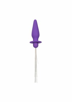Vibrating Light Up Anal Probe - Purple
