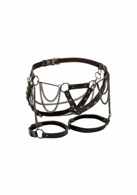 Harness With Chains +Size - Black