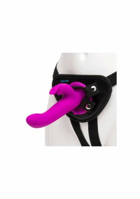 Vibrating Strap On Harness Set - Purple