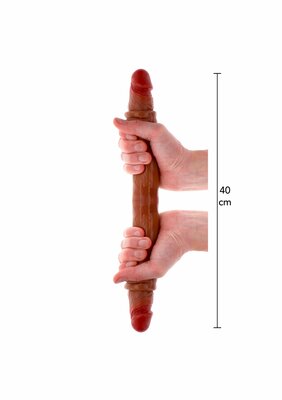 Silicone Foreskin D-Dong 40 cm - Caramel skin tone