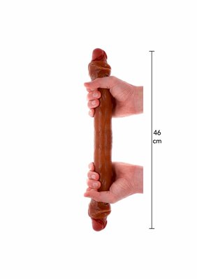 Silicone Foreskin D-Dong 46 cm - Caramel skin tone