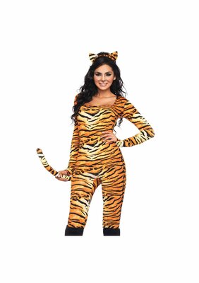 Wild Tigress Catsuit - Orange - XS
