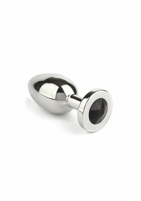 Jewled Butt Plug Medium - Black