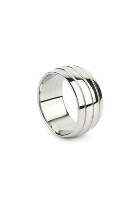 Oval Barrel C-Ring 55mm - Silver