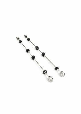 Nipple Sticks with Ball 20cm - Silver