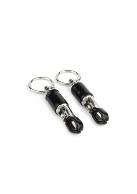 Barrel Tit Clamps With Ring - Silver