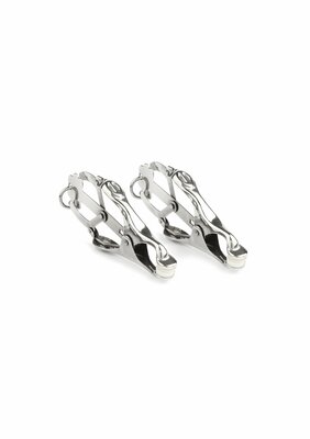 Squeezer Nipple Clamps W Ring - Silver