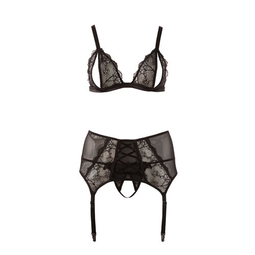 Image of BH Jarretel Set XL - Zwart