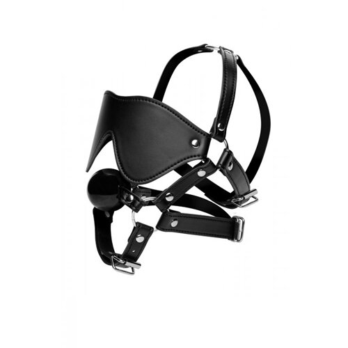Image of Kunstleren Masker Met Ball Gag
