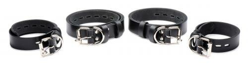 Image of 4-Delige Leren Bondage Harnas Set
