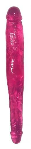 Image of Lollicock - Sweet Slim Stick Double Dildo - Cherry Ice - 33 cm